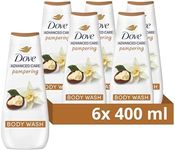 Dove Advanced Care Pampering Body Wash Body Cleanser shower gel with a shea butter & vanilla scent for instantly lotion-soft skin 6x 400 ml