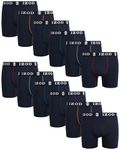 IZOD Men's Boxer Briefs - 12 Pack Ultrasoft Performance Mens Underwear Boxers - Breathable Active Sport Boxers for Men (S-XL), All Navy Blazer, S