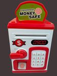 Ruhani Money Safe ATM Bank with Music Light and Fingerprint Inouction ATM Toy for Kids (Red Colour)