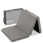 hauck Sleeper, Grey - Foldable Travel Cot Mattress 120x60x5 cm with Carry Bag, Foam Filling, Lightweight & Portable, Fits Most Travel Cots, Ideal for Holidays, Visiting or Home Use