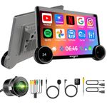 Wagzo Diamond 2K Car Android System Touch Screen 4GB+64GB|10.1 Inch|4 Core|Wireless Carplay Adapter & Android Auto | Car Stereo |Universal All Cars| Including AHD Rear View Camera| 2 Years Warranty