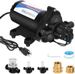 YOUNGTREE 110V Industrial Water Pressure Diaphragm Booster Pump 4.0GPM 50PSI On Demand RV Electric Water Transfer Pump 110Volt AC with Garden Hose Adapters for Irrigation Home Pool Draining Sprinkler