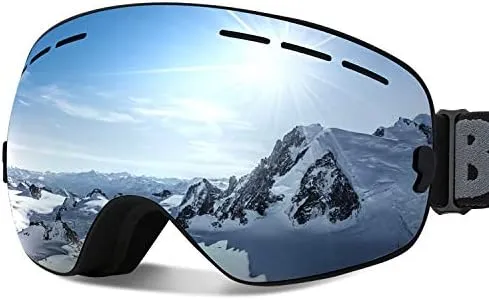 Ski Goggles OTG Snow Snowboard Goggles for Men Women Youth 100% UV Protection Anti Fog Sports Winter Skiing