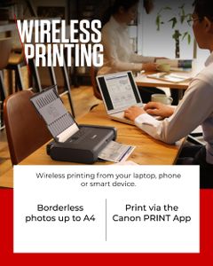 Canon MAXIFY BX110 Wireless Compact Printer – Rechargeable Battery, A4 Printing