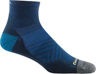 Darn Tough Men's Run 1/4 Ultra-Lightweight Running Sock (Style 1034) - Eclipse, Medium