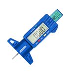 GODESON Blue Digital Tyre Tread Depth Gauge UK,0-25.4 Mm Inch Tyre Guage Digital with Large LCD Display and Blue Tyre Depth Gauge Measuring Tool for Cars,Trucks,Moto