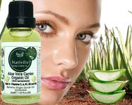 Nativilis Organic Aloe Vera Carrier Oil (Aloe barbadensis) True Aloe - Hair, Face & Skin Natural Cold Pressed – For Aromatherapy Massage – Soothes Moisturizes Skin – Hair Improving Growth - Copaiba