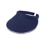 MG Women's Cotton Twill Clip-On Visor, Navy