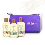 Tikitoro Kids Travel Kit With Nourishing Body Wash, Soothing Body Lotion, Conditioning Shampoo, and a Travel Pouch | Gifting Set For Children (4-10 years) (3 x 75ml)