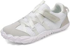 UBFEN Kids Barefoot Shoes Zero Drop Minimalist Sneakers for Boys Girls Toddler Lightweight Comfortable Running Hiking School Tennis Shoes White 11 Little Kid