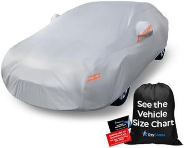 EzyShade 10-Layer Car Cover Waterproof All Weather - See Vehicle Size-Chart - Car Covers for Automobiles & Car Snow Cover - Full Exterior Covers - Winter Rain Sun SUV Sedan. Size A4 (See Size Chart)