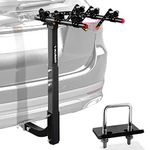 IKURAM 3 Bike Rack Bicycle Carrier Racks Hitch Mount Double Foldable Rack for Cars, Trucks, SUV's and minivans with a 2" Hitch Receiver