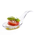 Kingrol 200 Plastic Appetizer Spoons, Disposable Tasting Spoons for Desserts, Hors d'oeuvres, Soups, Sushi, Dipping Sauces