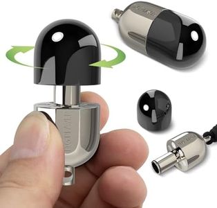 D.G. PLAYER Fidget Toys Adults: Premium Capsules Metal Magnetic Fidget Slider Cliker– Spin, Push, Wear as Pendant – Ultimate Stress Relief & Focus Enhancer for Busy Hands(Black Grey)