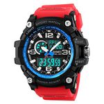 SKMEI Men's Digital Sports Watch, 50Ｍ Waterproof Military Watches LED Screen Large Face Stopwatch Alarm Wristwatch