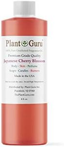 Japanese Cherry Blossom Fragrance Oil 8 fl. oz. Scented Oil for DIY Soap Making, Candles, Bath Bombs, Body Butters. Used in Aromatherapy Diffusers, Burners and Warmers. Add to Lotions and Creams.
