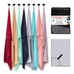 Snug Rug Microfibre Towel Extra Large XL 200 x 90cm – Super Absorbent - Quick Drying - Lightweight Compact Travel - Antibacterial Swimming Sports Travel Sand Proof Beach Towels - Dapple Grey