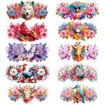 ArtCentury Uv Dtf Cup Wrap,10Sheets Animal Theme Stickers for Glass Cups Uv Dtf Rub On Transfers for Crafts Vintage Uv Dtf Cup Wrap Transfer Cup Stickers Decals Waterproof Glass Stickers for Cups