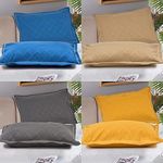 COZY FURNISH Super Soft Brushed Microfiber Cotton Pillow Covers,Set of 4 (Total 8 Pcs) Pillow Covers,17X27(Inches) Super Soft and Breathable Envelope Closure Pillow Cases