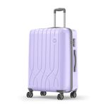 Genie Swing Trolley Bag Large Size, 79 cms Lavender Hard Side Travel Bag for Women, 8 Wheel Luggage Suitcase for Travelling, Check in Luggage with Trolley, Scratch Resistant