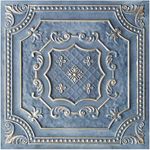 TD04 Smocked Gold PVC Ceiling tile, Box of 10 2'X2' Glue up/Drop in Tiles 40 sq.ft. or 3.7 mt2 Easy to install, great for DIY projects. Gorgeous antique vintage look, ideal for pubs, restaurants