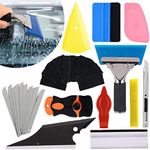 Window Tinting Tools 11 Piece Vinyl Wrap Installation Tool Set Kit for Vehicle Film, Including Rubber Squeegee, Wiper Squeegee, Felt Squeegee, Scraper, Utility Knife and Blades