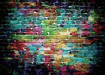 SJOLOON 7x5ft Colorful Brick Wall Backdrop 90s Photo Backdrop 80's Hip Hop Disco Baby Birthday Party Graduation Themed Party Photographer Background Studio Photo Booth 9397