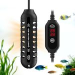 QZQ Fish Tank Heater Submersible Aquarium Heater Features LED External Thermostat 50W/75W/100W/150W Power Options Suitable for Freshwater Aquariums of Various Sizes (50W)