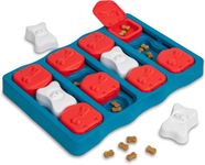 Outward Hound by Nina Ottosson Dog Brick Treat Puzzle Enrichment Toy, Level 2 Intermediate Game, Blue
