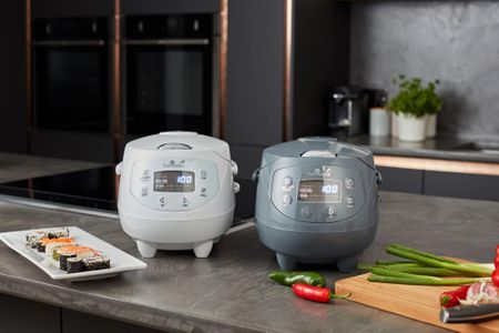 Yum Asia Panda Mini Rice Cooker – Arctic White, Compact 3-Cup