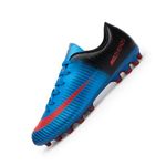 Agnueuty Football Boots for Big Kids Light-Weight Football Shoes Unisex Youth Boys Gils Football Trainers,Blue,7.5 UK