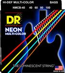 DR Strings NMCB-40 DR Neon 4 Bass Guitar String, Light, Multi-Color