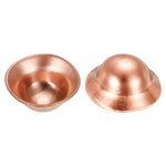 sourcing map Copper End Cap Pipe Fitting Plug Connection Gasket Fit for 3/8" Flare Nuts, for HVAC, Air Conditioning Refrigeration System, Pack of 20