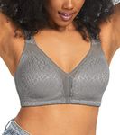 HACI Women's Full Coverage Minimizer Bra Non Padded Wirefree Full Figure Plus Size Bras for Large Bust(36D, Gray)