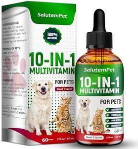 Liquid Multivitamin for Dogs | Dog Multivitamin Liquid | Multivitamin for Cats | Multivitamin for Dogs | Cat Multivitamin 10-in-1 | Cat Multivitamins for Indoor Cats | 2 Oz