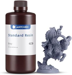 ANYCUBIC 3D Printer Resin, 405nm SLA UV-Curing Resin with High Precision and Quick Curing & Excellent Fluidity for LCD 3D Printing (Grey, 1kg)