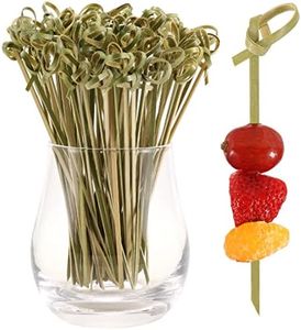 200 PCS Cocktail Picks, 4.7 Inch Toothpicks for Appetizers, Natural Bamboo Knot Skewers, Mini Food Sticks, Fancy Tooth Picks for Drinks,Fruit,Charcuterie,Cocktail Garnish Accessories, Party Supplies