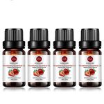 4-Pack Strawberry Essential Oil, Pure, Undiluted, Premium Grade Strawberry Oil - 4x10 mL