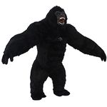 2.5m Giant Inflatable King Kong Costume Adult Gorilla Blow Up Mascot Suit for Halloween (Black)