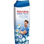 Navratna Cool Mint Fresh Talc | Instant Sweat Absorption and Cooling Effect |Body Odour Protection | Long Lasting Freshness and Fragrance, 400gm