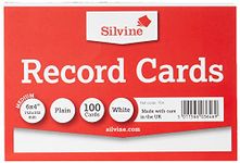 Silvine Record Cards 152x102 mm Plain Pack of 100 - Color: White