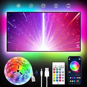 KANTUTOE TV LED Light, 23ft TV LED Lights for 70-100 Inch, RGB LED Lights for TV with Remote, Music Sync Bluetooth APP Control TV LED Strip Lights USB Powered for Bedroom/Gaming Room