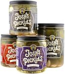 Josh's Pickles Variety Starter Pack (4 Jars) – Fresh & Crunchy Refrigerated Pickles – Heritage Dill Whole, Heritage Slices, Hot Dill Slices, Pickled Jalapeño Slices