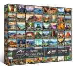 PICKFORU Vintage National Parks Puzzles for Adults 1000 Pieces and up, Retro National Park Poster Puzzle Collects Yellowstone Yosemite Zion Glacier, National Geographic Jigsaw Puzzles as Home Decor