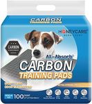 HONEY CARE All-Absorb Puppy Training Pads | Doggie Potty Pads Absorb Eliminating Urine Odor, Ultra Charcoal Dog Pee Pad (Carbon, L 22x23 inch, 100ct)