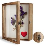 TJ.MOREE Shadow Box Display Case 11”x14”(28x36cm) Shadowbox Frame with Linen Back Memorabilia Bouquet Medals Photos Memory Box for Keepsakes