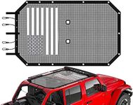 RT-TCZ for Jeep JK Sunshade Mesh Shade Top Cover, JKU American Flag Bikini Top for Jeep Wrangler JK JKU 2007-2017 4 Door