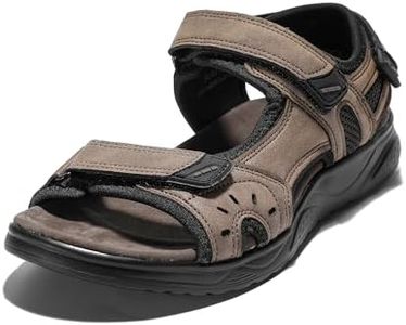 JOMIX Sandali Bassi Estivi Uomo Ciabatte Sportivi Comodi Sandali Bassi Eleganti Trekking da Mare Spiaggia Casa SU9312 (Khaki, 44)