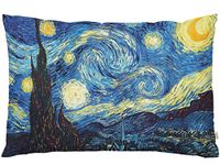 EKOBLA Throw Pillow Cover Starry Night Van Gogh Oil Panting Art Classic Vivid Star Cloud Universe Creative Decor Lumbar Pillow Case Cushion for Sofa Couch Bed Standard Queen Size 20x30 Inch