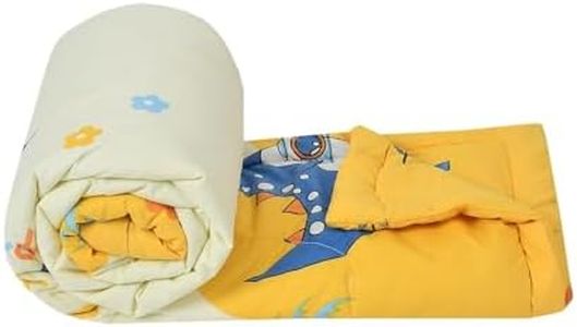 Ritvik Decor Single Bed Cartoon Printed Blankets for Kids | Dohar for Kid Boys & Girls | Glace Cotton Soft Children Comforters | Summer & Winter Blankets (60x90 Inches) (Cream and Blue)